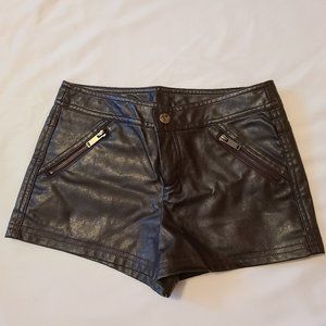 Faux Leather Shorts